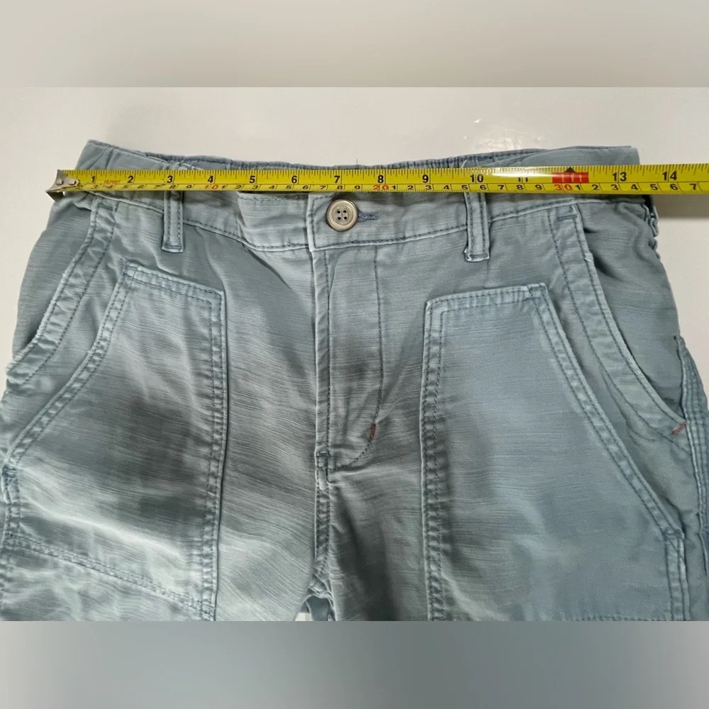 ANTHROPOLOGIE Pilcro The Roamer Blue Utility Cropped Pants Size 25 Straight Leg - Picture 10 of 14